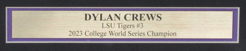 Dylan Crews Autographed 16x20 Photo LSU Tigers Framed JSA 184243