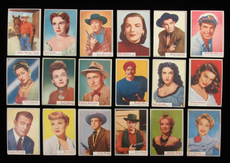 1953 TOPPS WHO-Z-AT STAR Complete (80) Card Set Movie Stars 185527