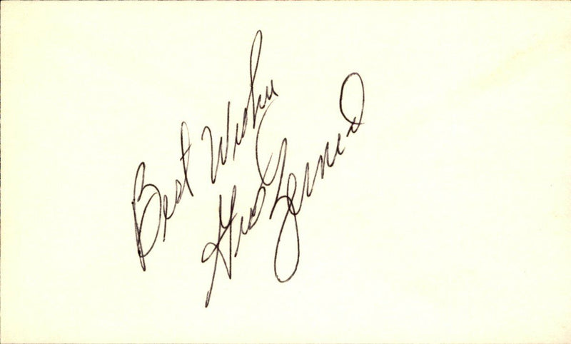 Gus Zernial Athletics d.2011 Signed/Autographed 3x5 Index Card 162517