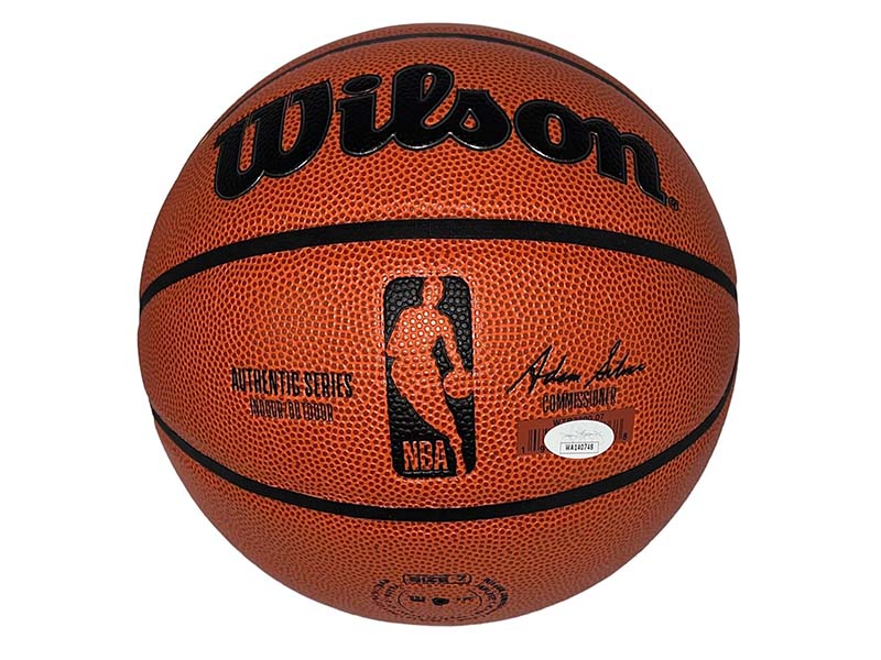 Jerry West Autographed Wilson Authentic Series NBA basketball JSA