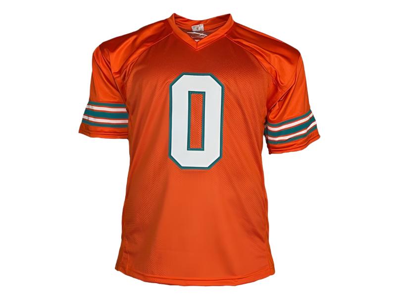 Braxton Berrios Autographed Miami Orange Football Jersey JSA