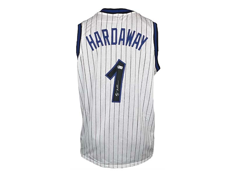 Penny Hardaway Autographed Orlando White Pinstripe Basketball Jersey Beckett
