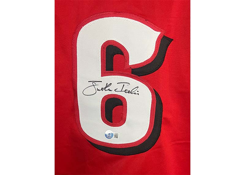 Jonathan India Autographed Cincinnati Custom Red Baseball Jersey Beckett