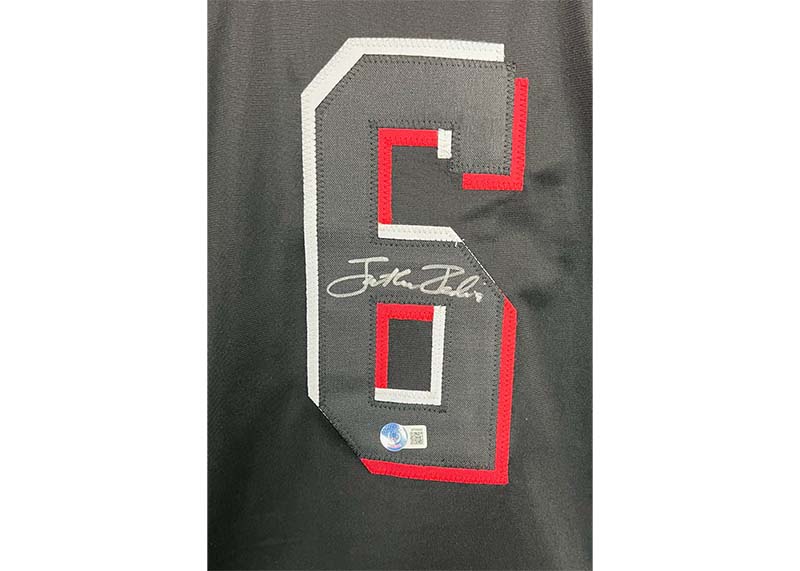 Jonathan India Autographed Cincy Black Baseball Jersey Beckett