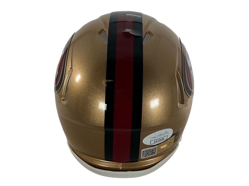 Christian Mccaffrey Signed San Francisco 49Ers Throughback Speed Mini Helmet JSA