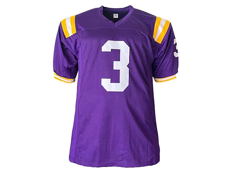 Odell Beckham Jr Autographed Purple College Football Jersey (Beckett)