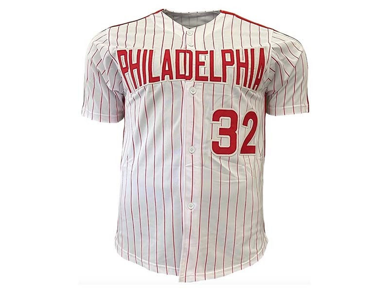 Steve Carlton Autographed Signed Philadelphia Pinstripe Baseball Jersey (JSA)