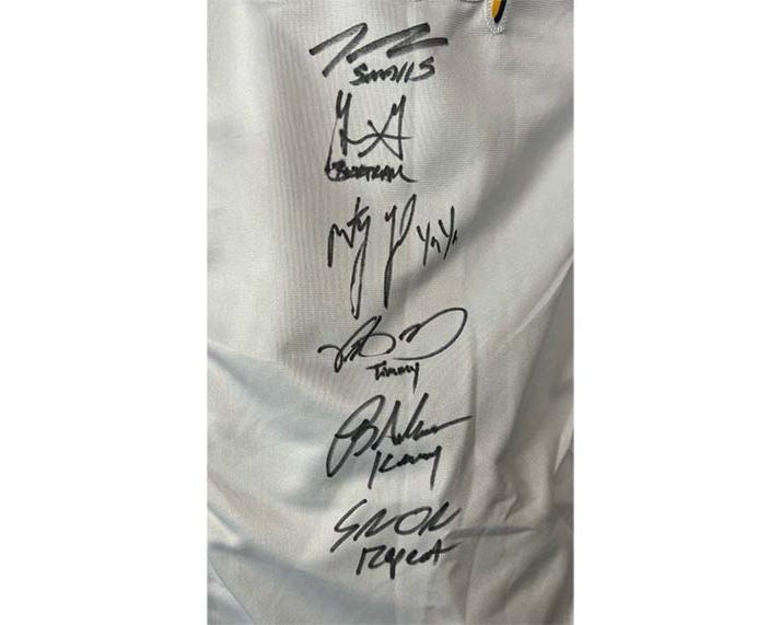 The Sandlot Cast Signed Baseball Jersey (JSA) Autographed by 6