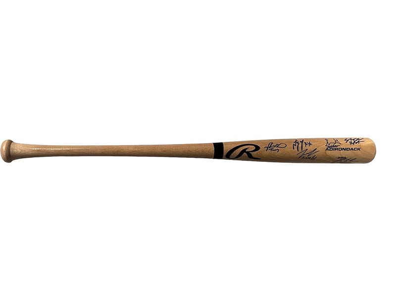 The Sandlot Cast Autographed Rawlings Blond Bat (Beckett)