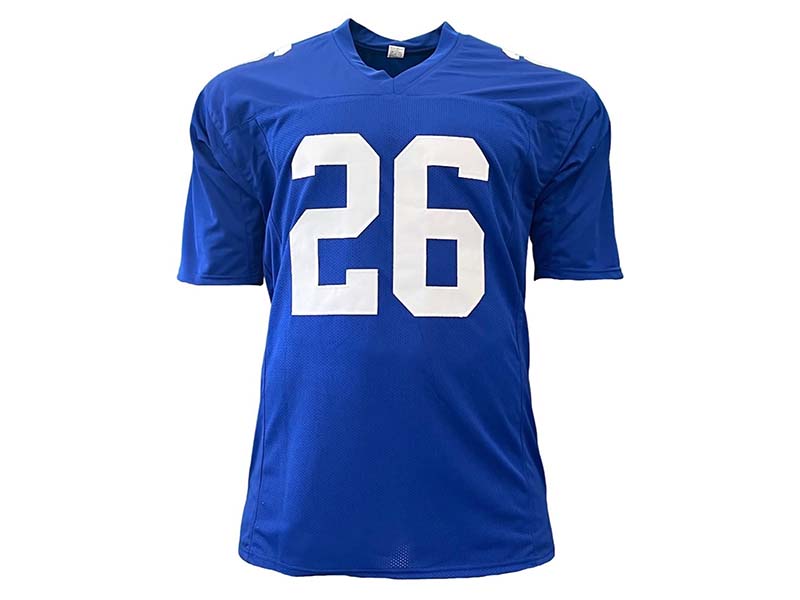 Saquon Barkley New York Giants Autographed Blue Nike Elite Jersey