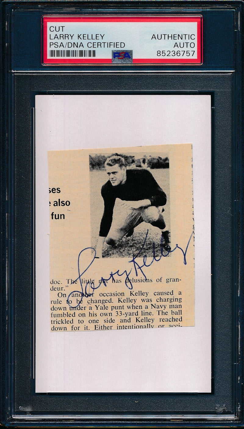 Larry Kelley Signed 3x5 Index Card Yale 1936 Heisman  PSA/DNA 188309