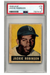 1948 Leaf Jackie Robinson trading card in a protective case with grading information.