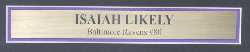 Isaiah Likely Ravens Autographed 11x14 Photo Framed Beckett  184988