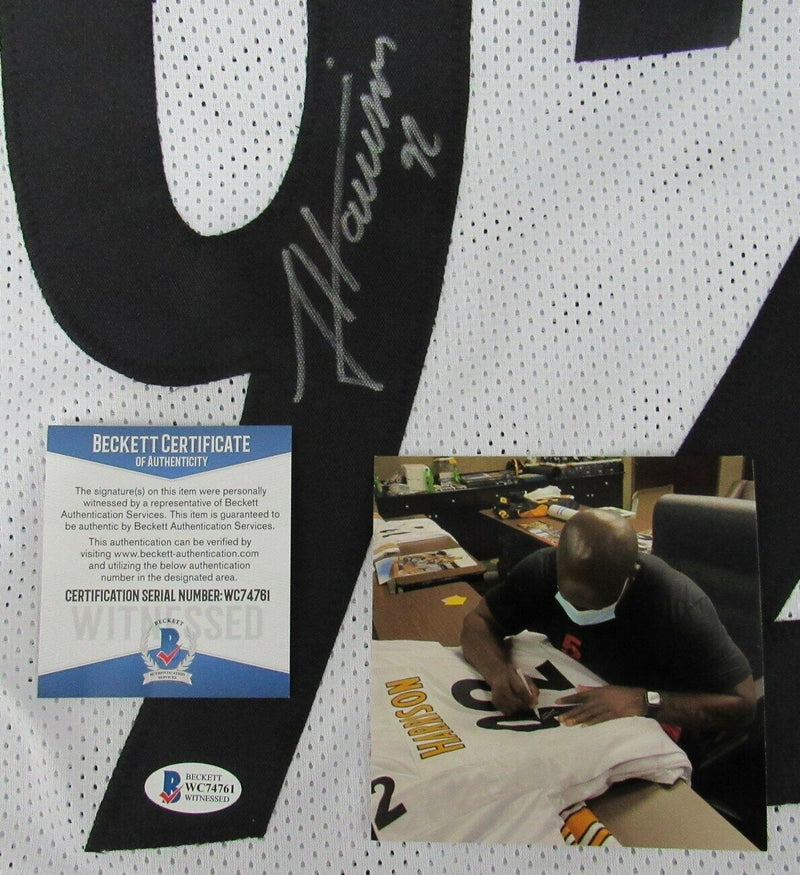 James Harrison Signed/Auto Steelers White Custom Jersey Beckett 155753
