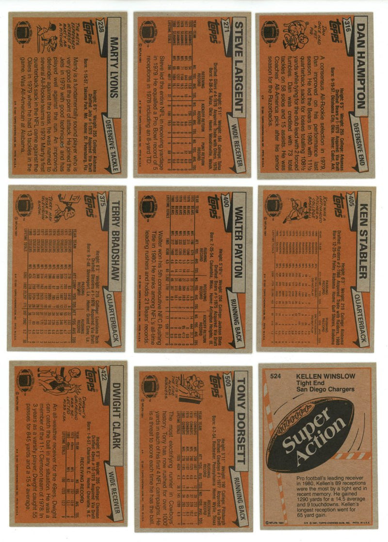1981 TOPPS FOOTBALL COMPLETE SET BREAK - 24 CARDS PER BOX! 3 HOFERS PER BOX!