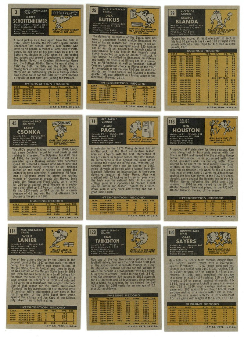 1971 TOPPS FOOTBALL COMPLETE SET BREAK - 10 CARDS PER BOX! 2 HOFERS per box!