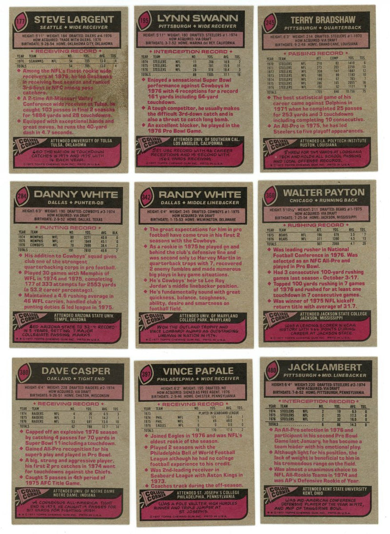 1977 TOPPS FOOTBALL COMPLETE SET BREAK - 16 CARDS PER BOX! 2 HOFERS PER BOX!