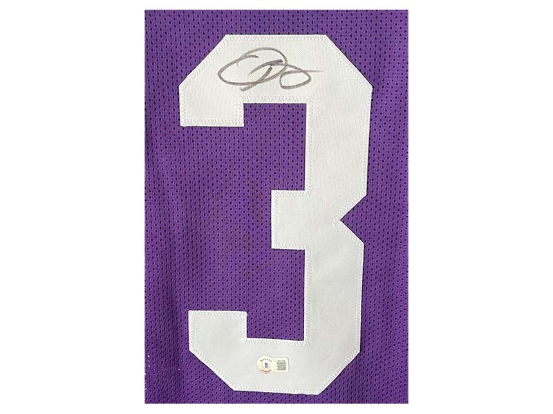 Odell Beckham Jr Autographed Purple College Football Jersey (Beckett)