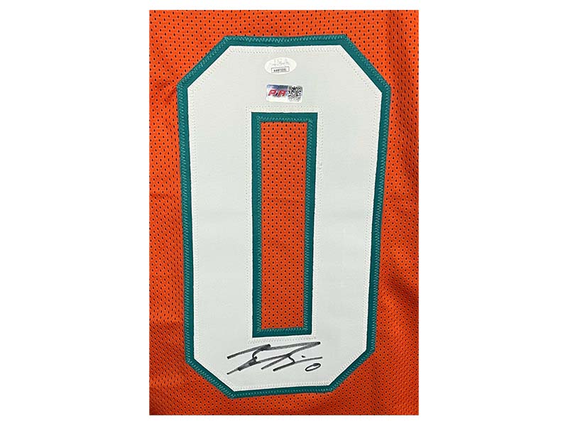 Braxton Berrios Autographed Miami Orange Football Jersey JSA