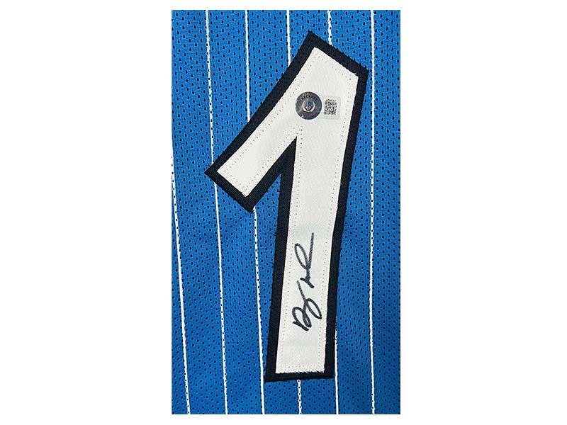 Golden Autographs Penny Hardaway Autographed Orlando White Pinstripe Basketball Jersey Beckett