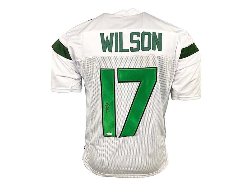 Garrett Wilson New York Jets Autographed Green Nike Elite Jersey with 1st  NFL TD 9/18/22 Inscription - Limited Edition of 17