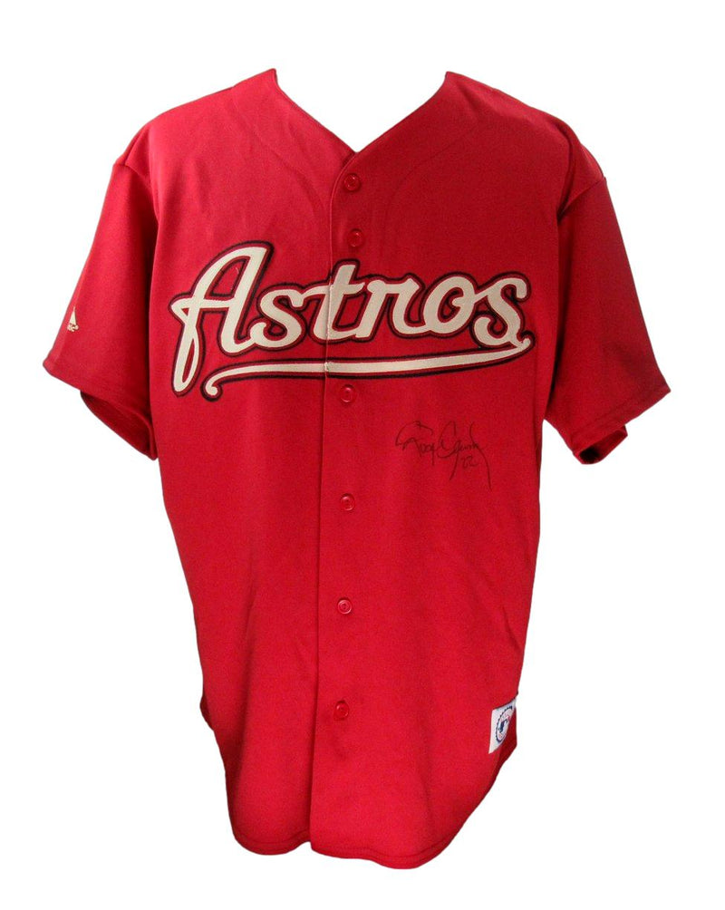 Roger Clemens Signed/Auto Red Majestic Baseball Jersey Astros PSA/DNA 191231