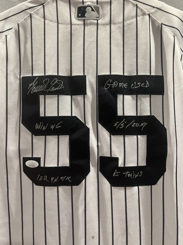 Domingo German Signed Auto Game Used Yankees 2019 Jersey JSA COA Fanatics MLB
