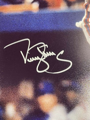 Darryl Strawberry Signed Autographed 16x20 Photo w/ 86 WS Champs JSA COA