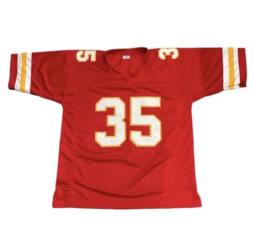 Christian Okoye Signed Kansas City Chiefs Custom Jersey Beckett Witness BAS COA