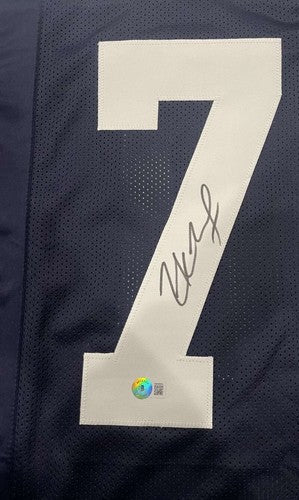 Zack Martin Signed Dallas Cowboys Custom TB Jersey Beckett Witness BAS COA