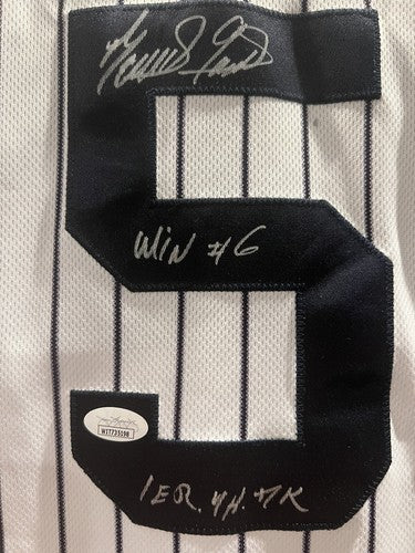 Domingo German Signed Auto Game Used Yankees 2019 Jersey JSA COA Fanatics MLB