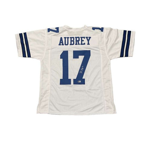 Brandon Aubrey Signed Dallas Cowboys Custom Jersey Beckett Witness BAS COA
