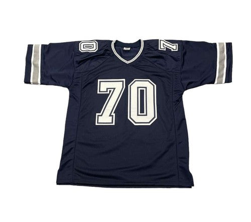 Zack Martin Signed Dallas Cowboys Custom Navy Jersey Beckett Witness BAS COA
