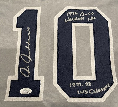 Chris Chambliss Signed Custom Jersey NY Yankees w/ 2x WS Walk off JSA COA