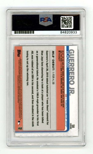 Vladimir Guerrero Jr. 2019 Topps Chrome #58 Rookie Debut RC Signed PSA 10 Auto
