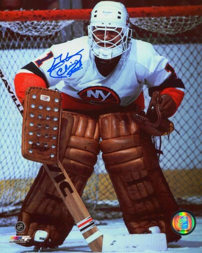 Glenn "Chico" Resch Signed New York Islanders 8x10 Photo File LSCM COA #3