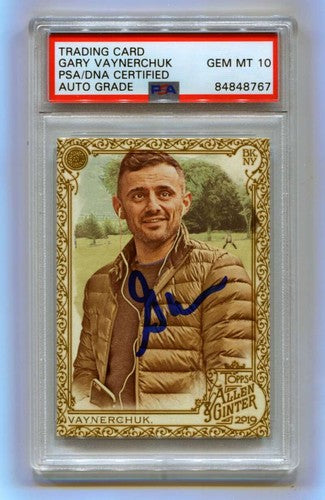 Gary Vaynerchuk 2019 Topps Allen & Ginter Gold Signed PSA 10 Auto GEM MT