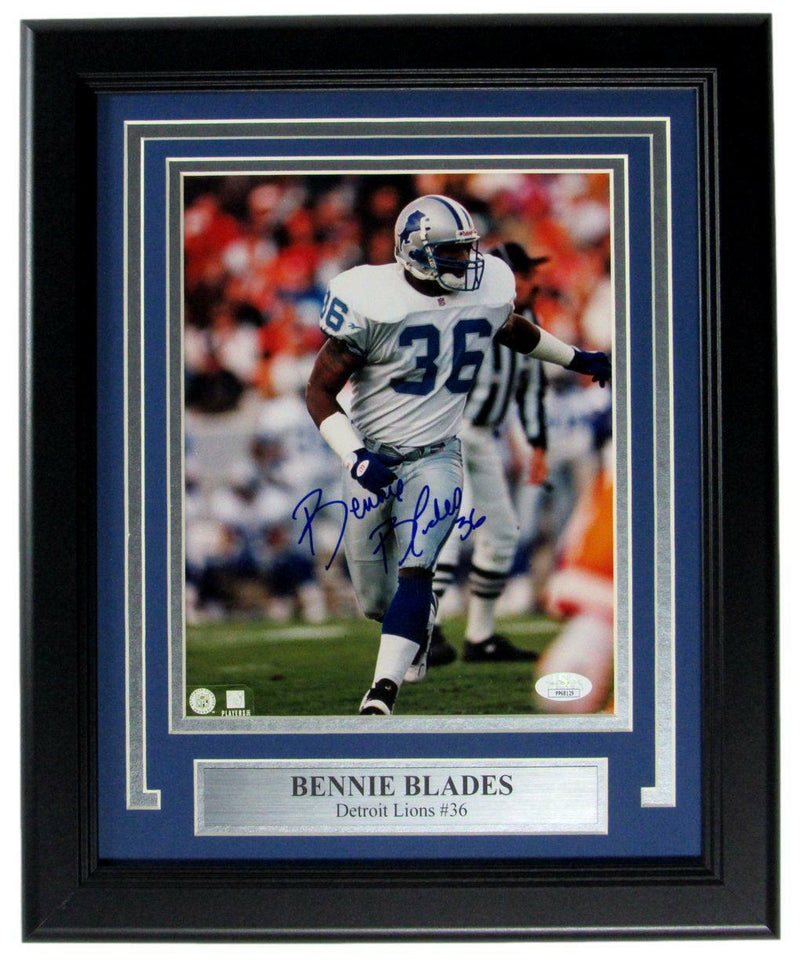 Benny Blades Detroit Lions Signed/Autographed 8x10 Photo Framed JSA 163305
