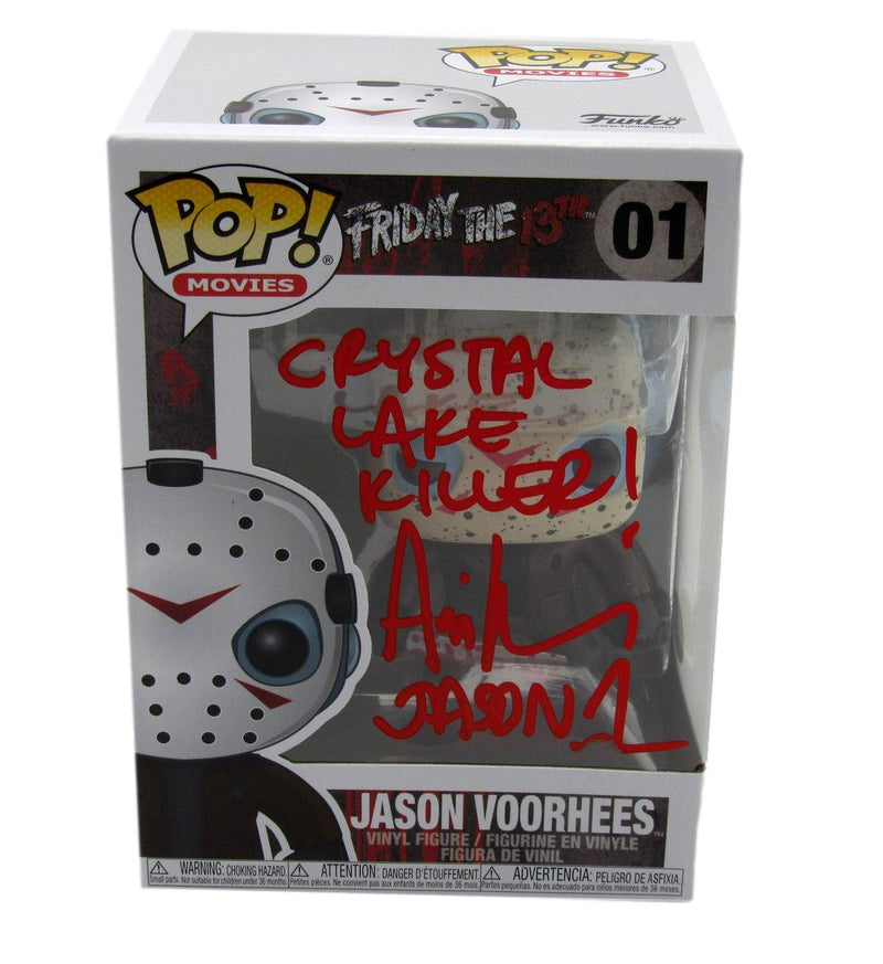 Ari Lehman Signed/Insc Funko Pop! #01 "Friday the 13th" Signed in Red JSA 190715