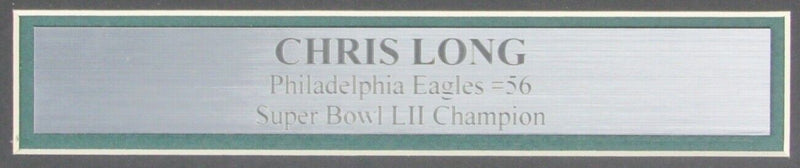 Chris Long Philadelphia Eagles Signed/Autographed 8x10 Photo Framed JSA 157830