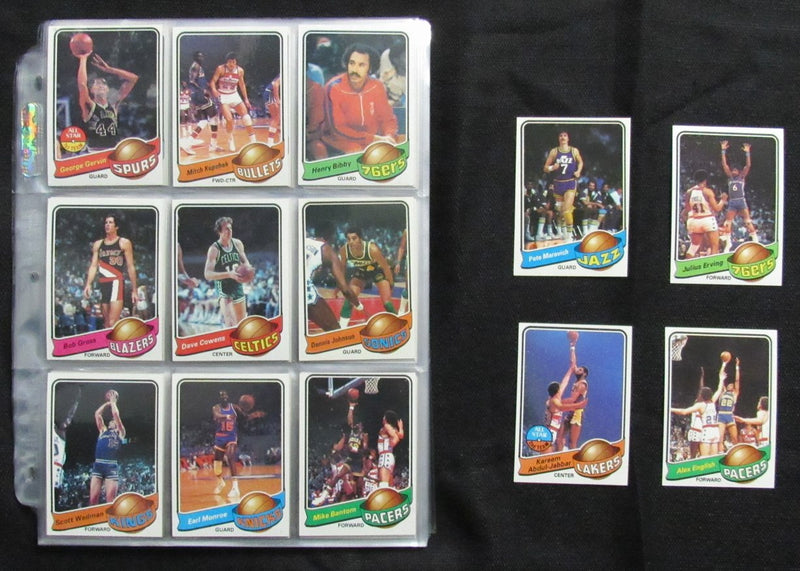 1979-80 TOPPS Basketball Complete Set (132) Erving Maravich Abdul-Jabbar 190308
