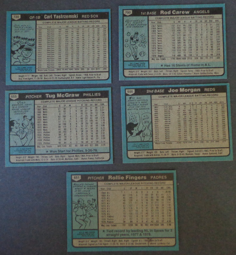 Lot of (80) 1980 TOPPS Baseball Cards Yastrzemski McGraw Morgan 181967