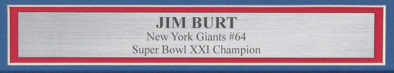 Jim Burt Signed 8x10 Photo New York Giants Framed JSA 187253