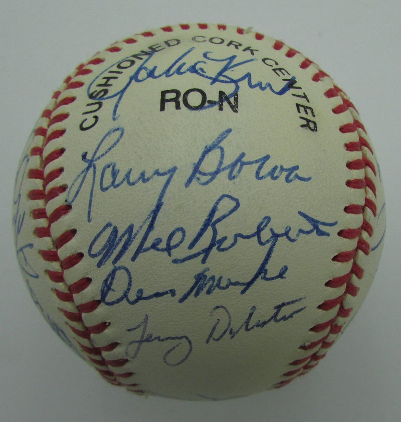 1992 Phillies Team Signed by 25 ONL Baseball Fregosi Kruk Bowa Amaro Jr 149236