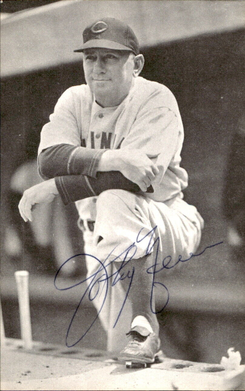 Johnny Neun Reds d. 1990 Signed/Autographed 3x5  Photo 178673