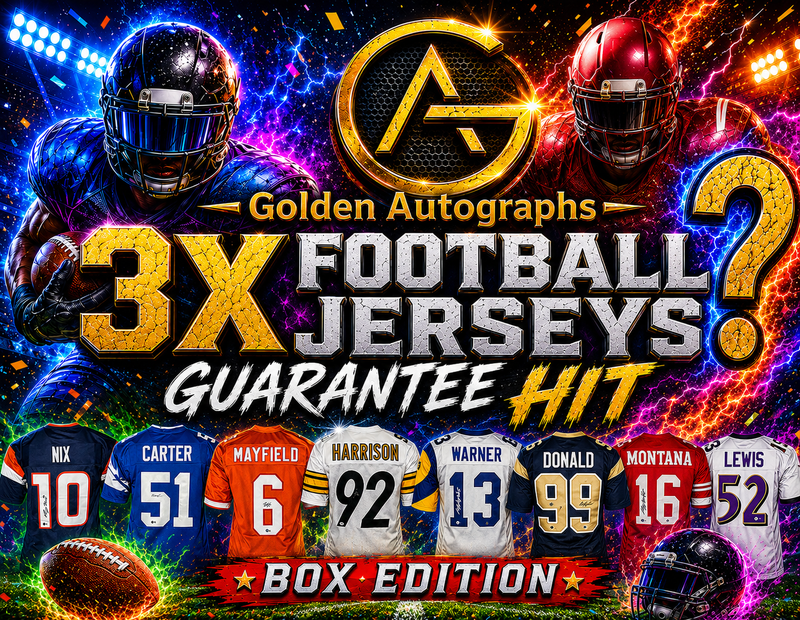 Triple Football Jersey Signed Mystery Box Guaranteed Hit
