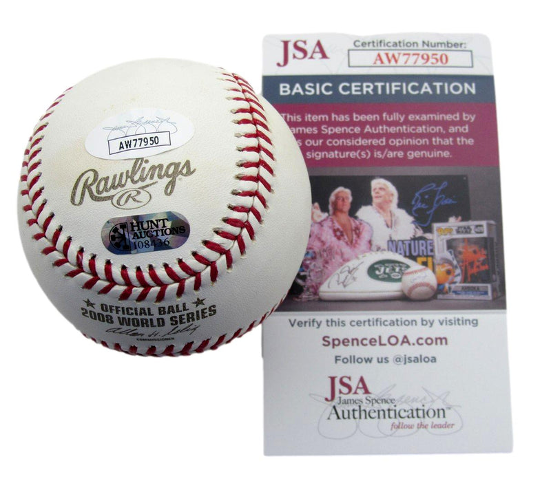 Jason Werth Signed/Inscribed 2008 World Series Baseball Phillies JSA 190788