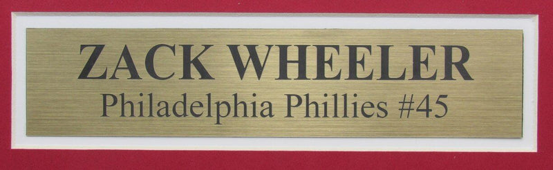 Zack Wheeler Autographed Baseball Jersey Philadelphia Phillies Framed Fanatics