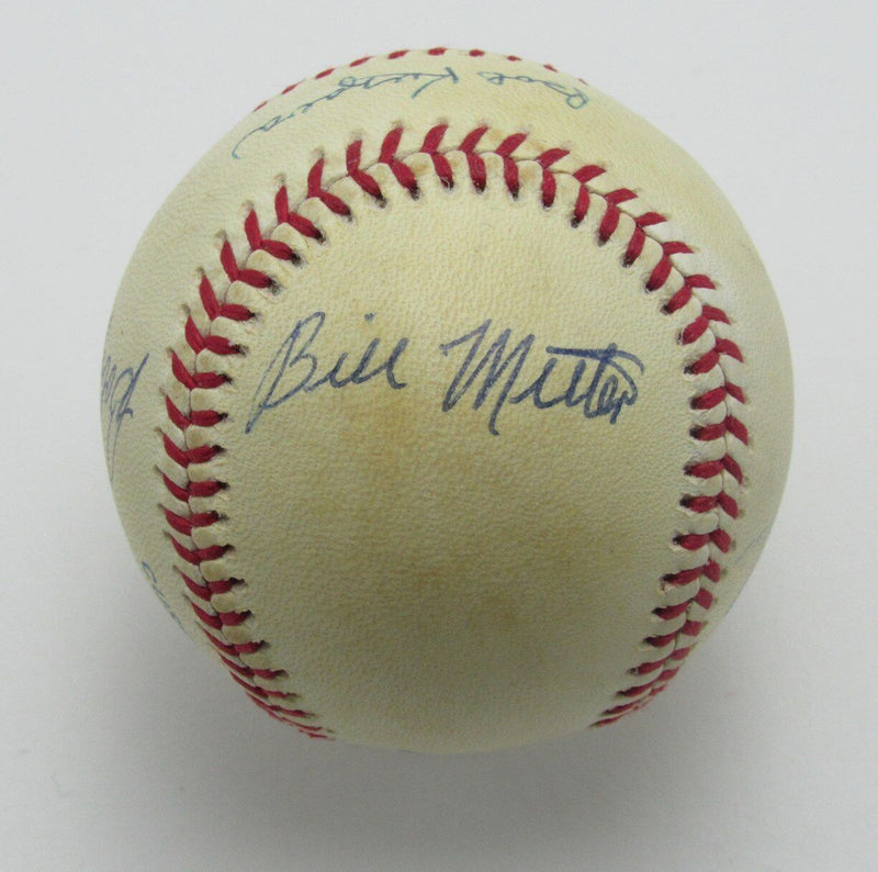1950's New York Yankees Multi  Autographed/Signed OAL Baseball Shantz/B. Miller