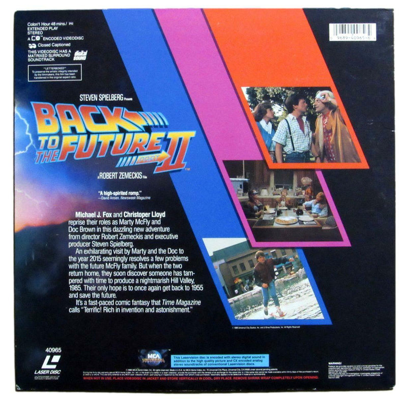 Michael J Fox Christopher Lloyd "BTTF2" Dual-Signed Laser Disc Beckett 162841